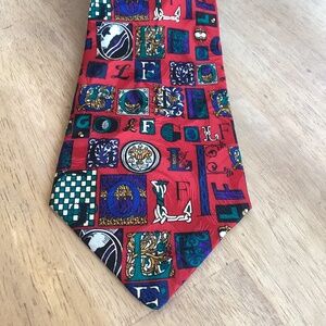 Barry Wells made in the USA Red Golf The name of the game tie 55”. Novelty Golf